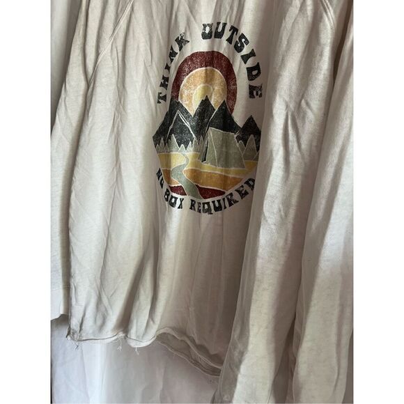 Maurices Think Outside No Box Required White Long Sleeve Top Woman’s Size XL - Picture 2 of 6